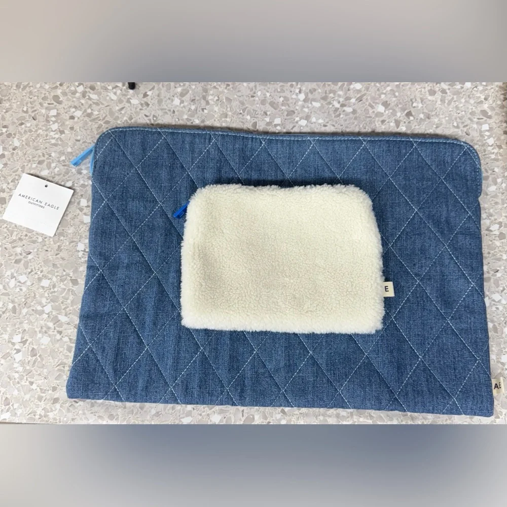 American Eagle Outfitters Denim and Fleece Tablet Sleeve
